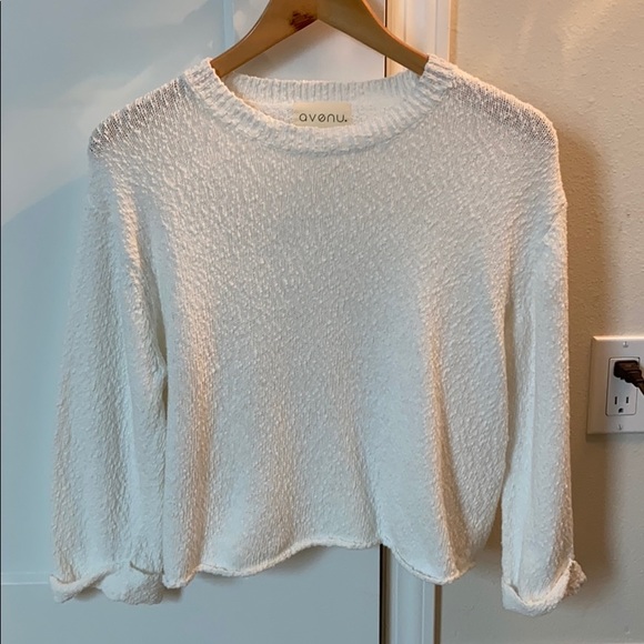 Avenu Sweaters - Avenu White Sweater